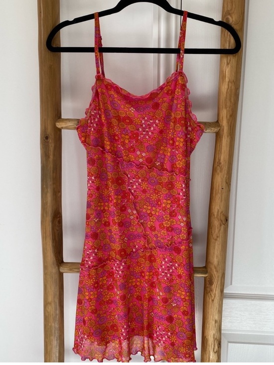 wild fable Dresses & Skirts - wild fable Pink Floral Slip Dress with Orange Accents